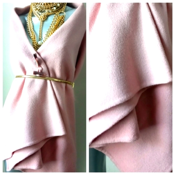 MODA INTERNATIONAL High-Low Barbie Pinks Tortoise Shell Buttons Shrug - Picture 4 of 9